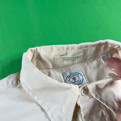 80s Cream 'trophy collection' 100% Cotton Button Up Shirt- L