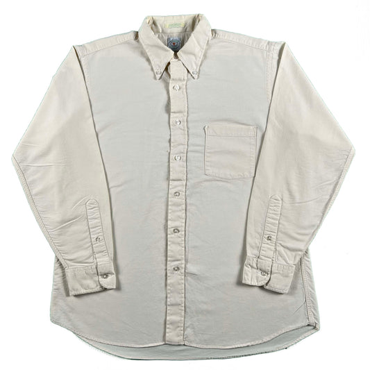 80s Cream 'trophy collection' 100% Cotton Button Up Shirt- L