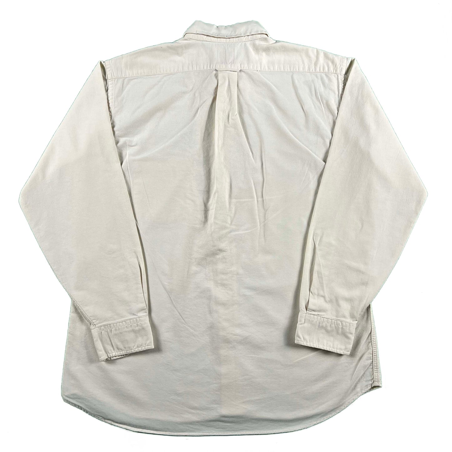 80s Cream 'trophy collection' 100% Cotton Button Up Shirt- L