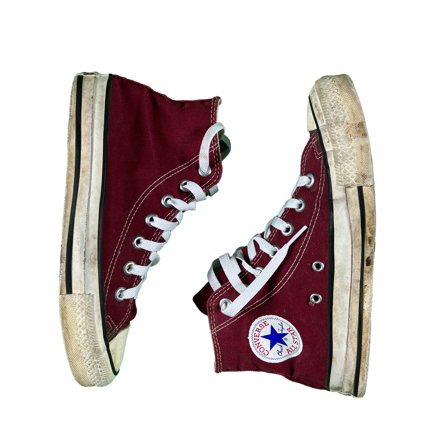 80s Made in USA Burgundy Converse- M's 6, W's 7.5