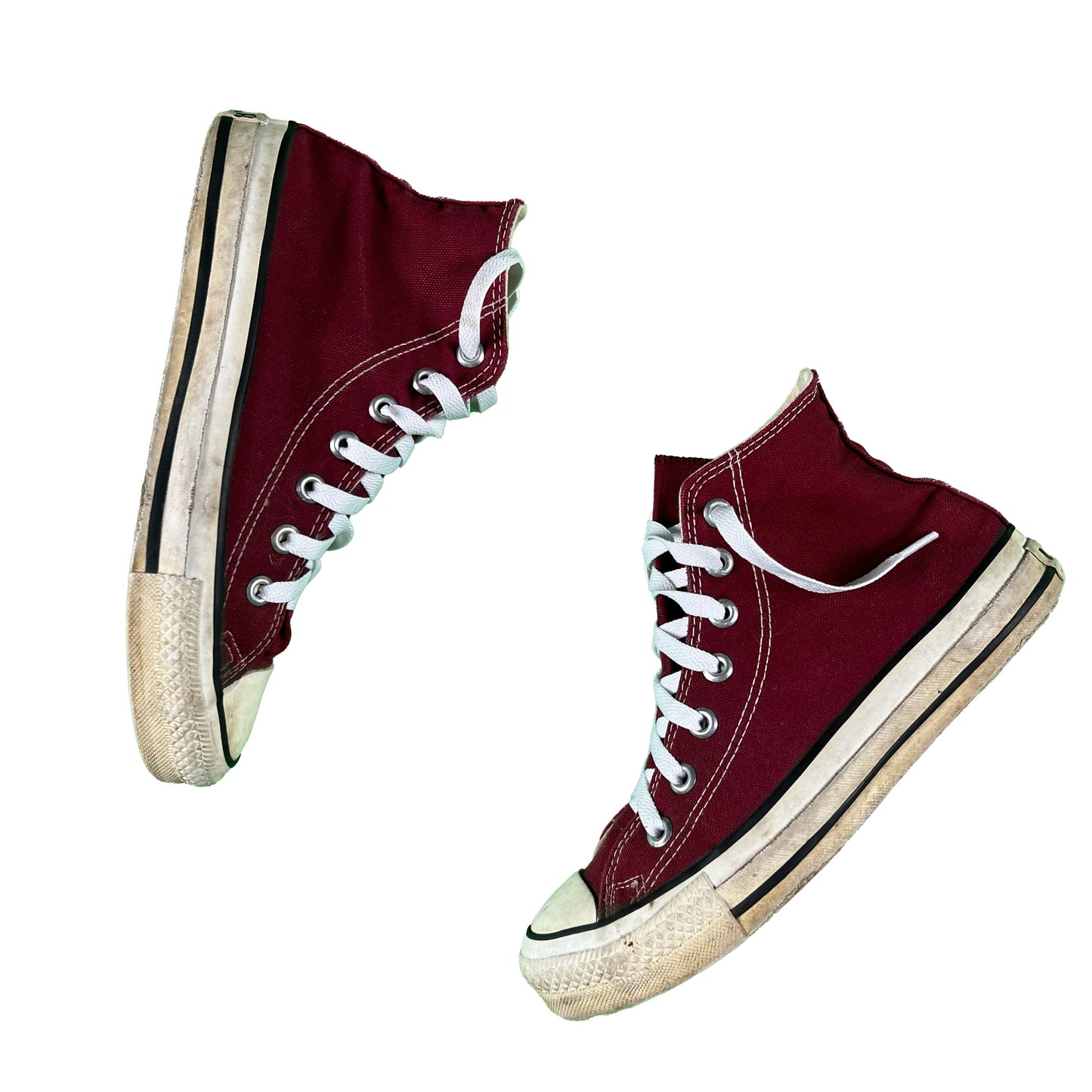 80s Made in USA Burgundy Converse- M's 6, W's 7.5