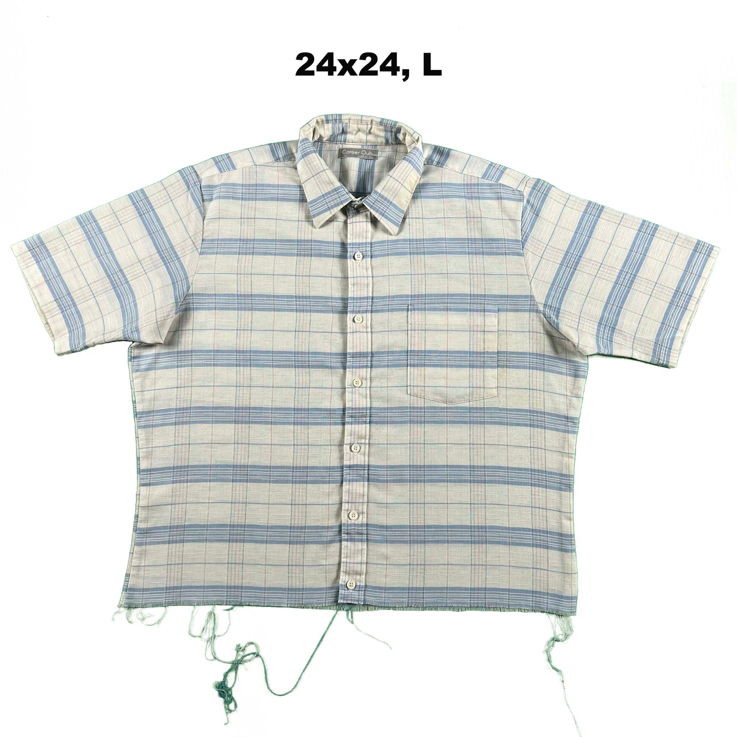 70s/80s Cropped Plaid Button Up Shirts- SELECT SHIRT