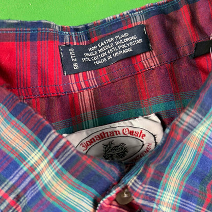 70s/80s Cropped Plaid Button Up Shirts- SELECT SHIRT