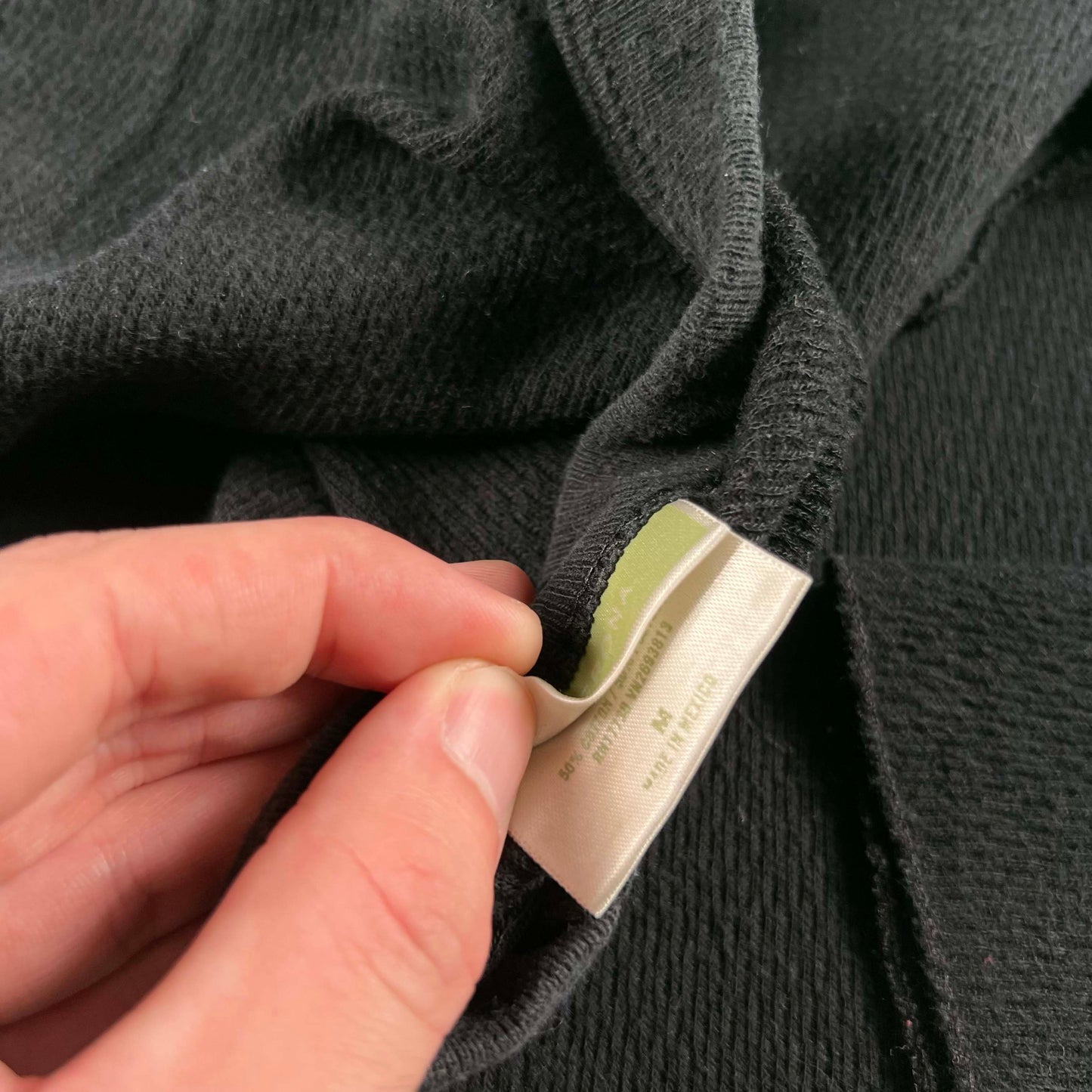 00s Waffle Knit Black Tank Top- M