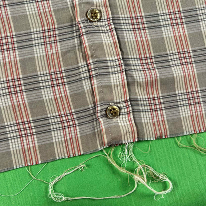 70s/80s Cropped Plaid Button Up Shirts- SELECT SHIRT