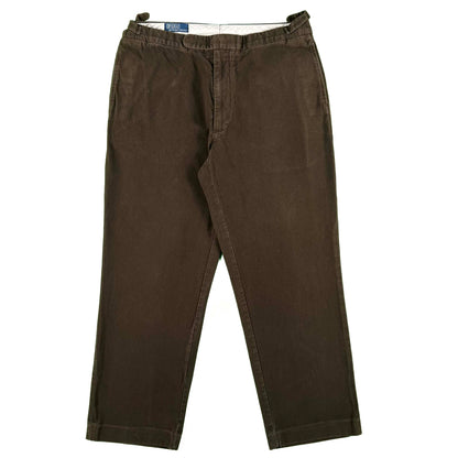 90s Polo Ralph Lauren Moleskin Cotton Trousers- 33x29