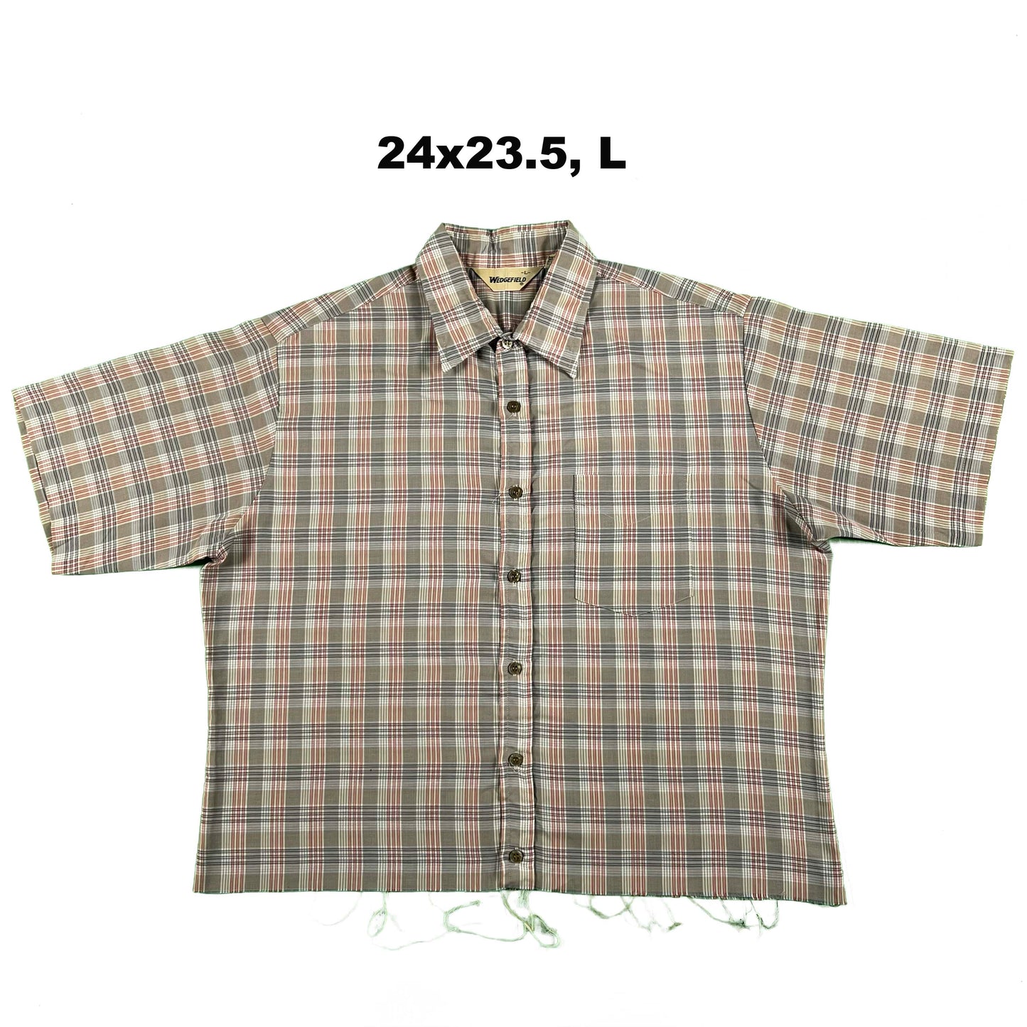 70s/80s Cropped Plaid Button Up Shirts- SELECT SHIRT