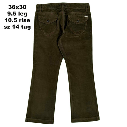 00s Polo Jeans Co Brown Flared Corduroy Pants- SELECT PAIR