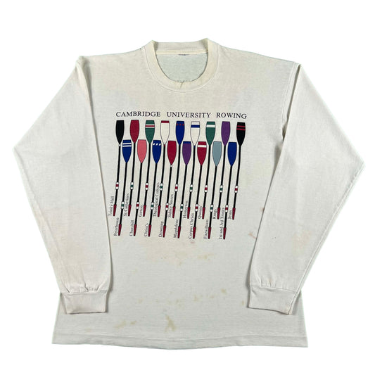 90s Cambridge University Rowing Long Sleeve Tee- L