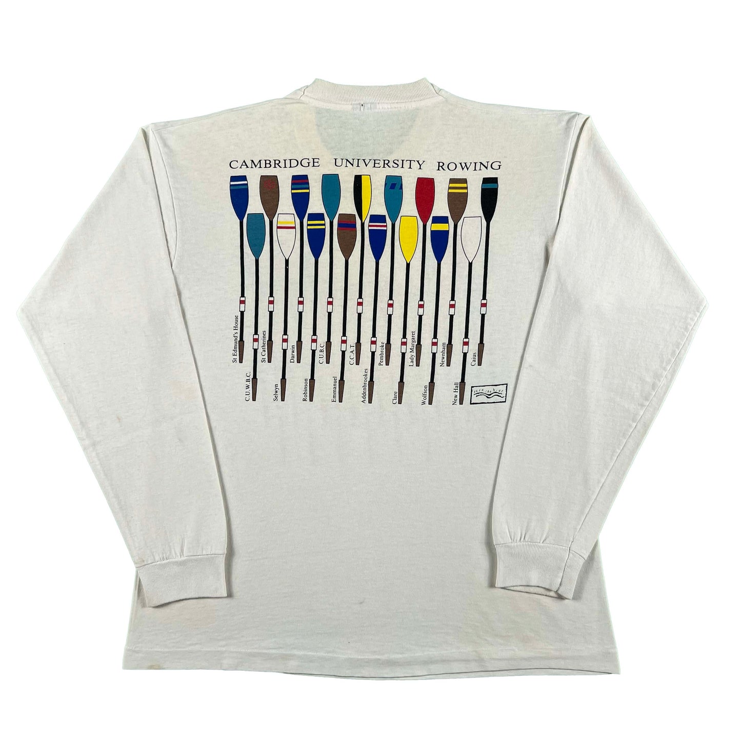 90s Cambridge University Rowing Long Sleeve Tee- L