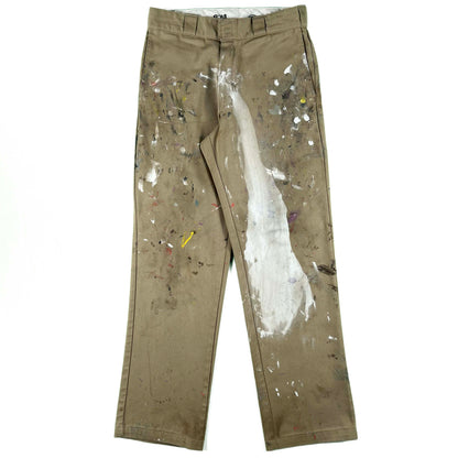 Dickies Tan Paint Covered 874 Pants- 28x31