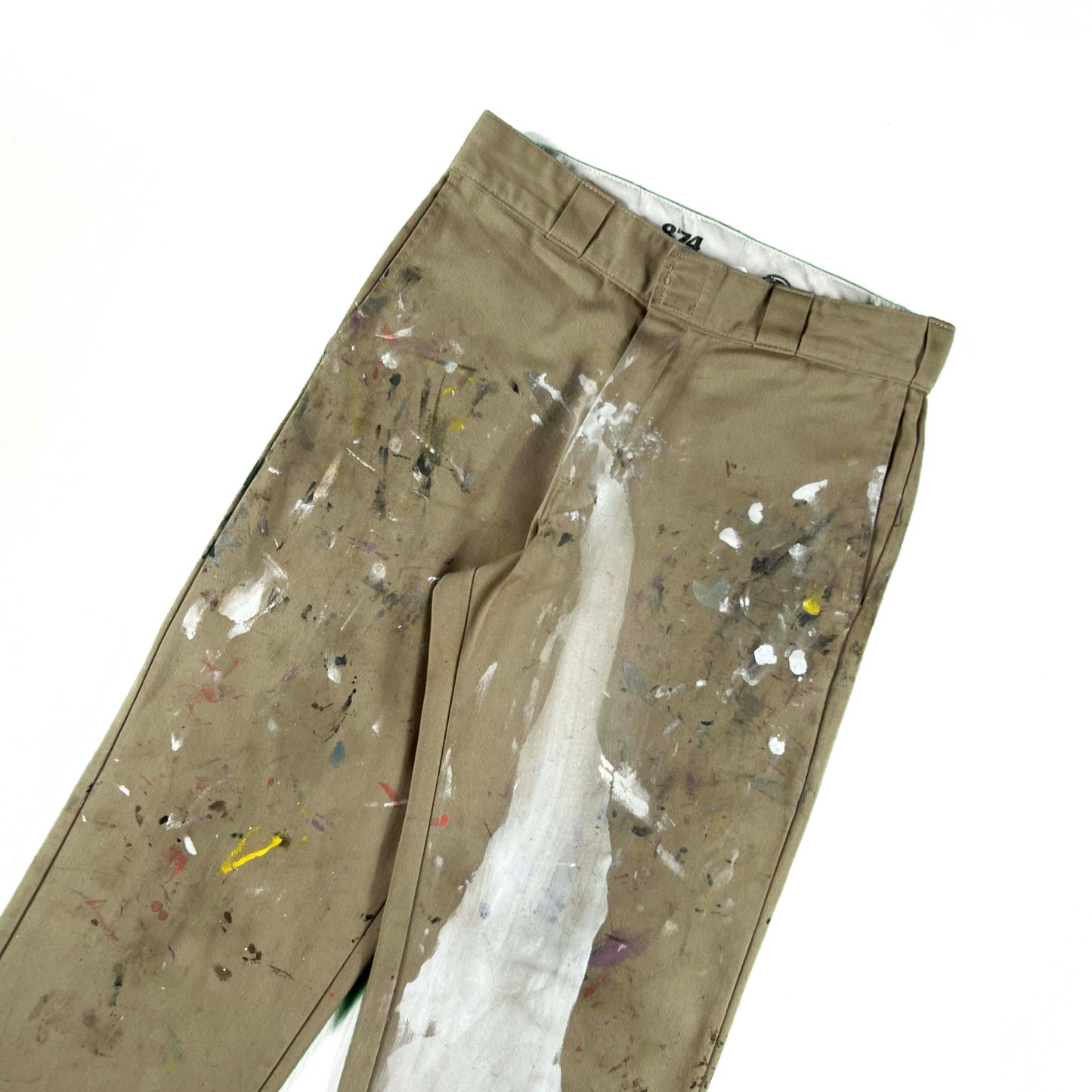 Dickies Tan Paint Covered 874 Pants- 28x31