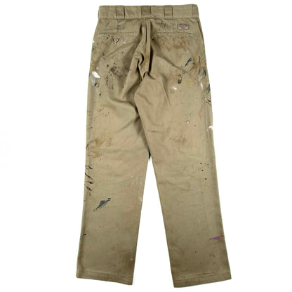 Dickies Tan Paint Covered 874 Pants- 28x31