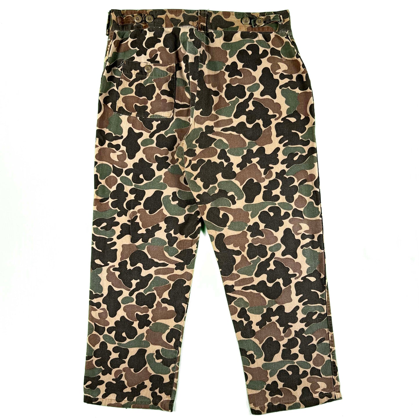 70s Dark Duck Camo Fatigue Pants- 32-34x28