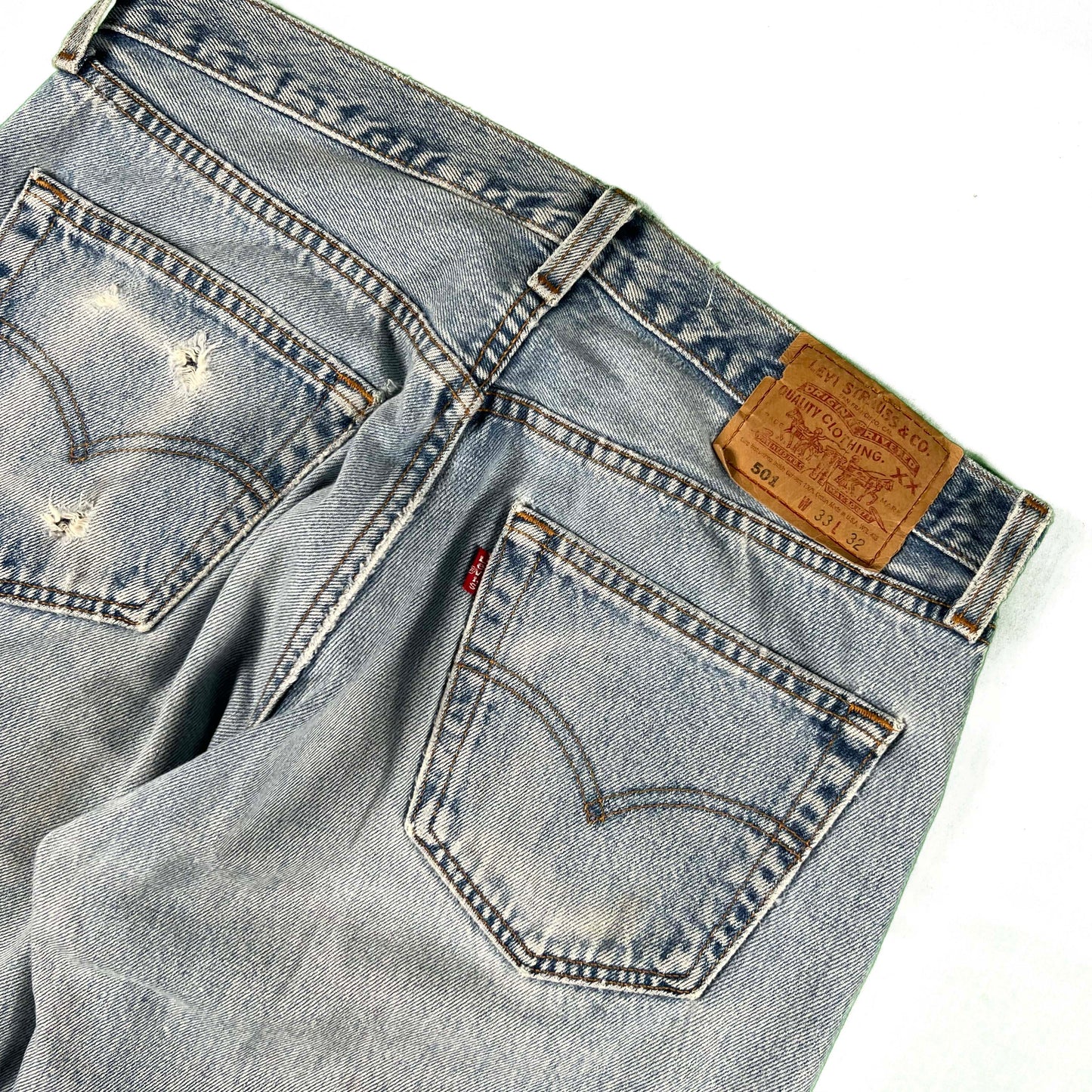 90s Levi's 501 Wallet Fade Denim-32x30.5