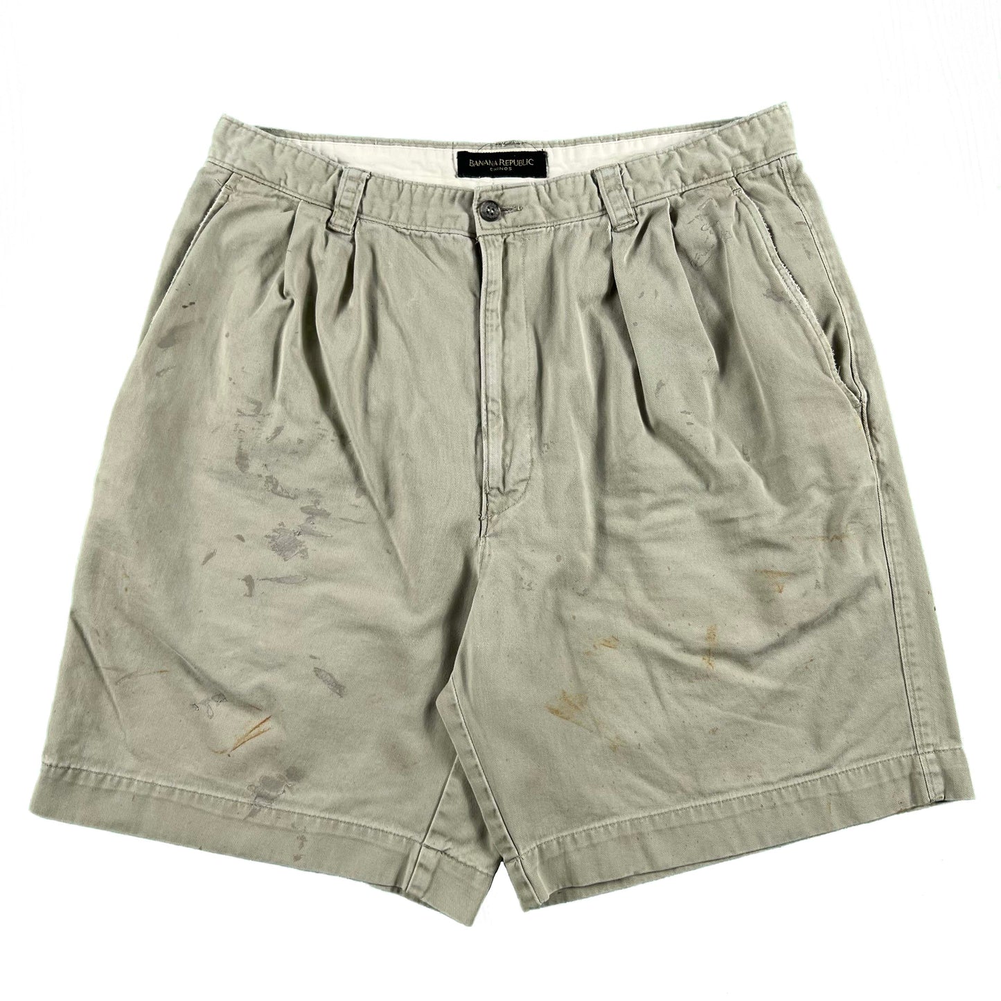 00s Thrashed Banana Republic Cotton Chino Shorts- 32x7.5