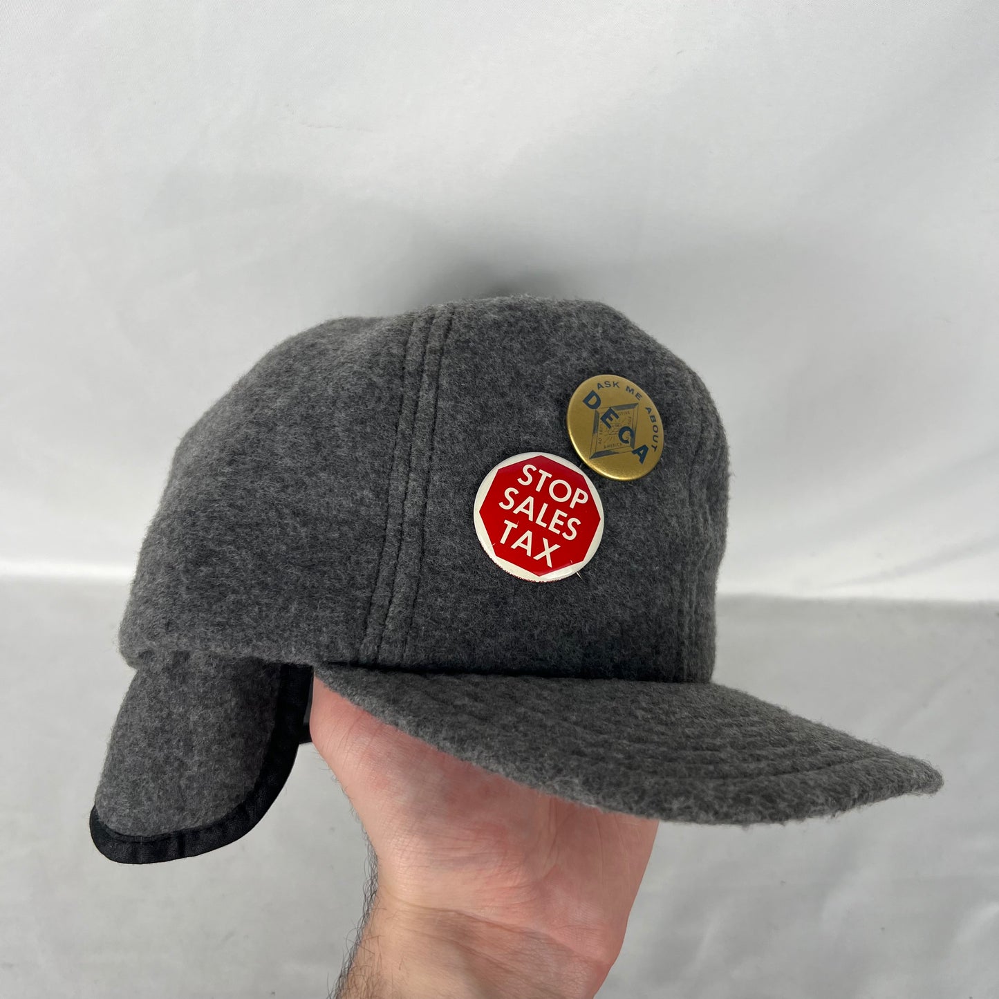 80s 'STOP SALES TAX' Pinned Fleece Hat