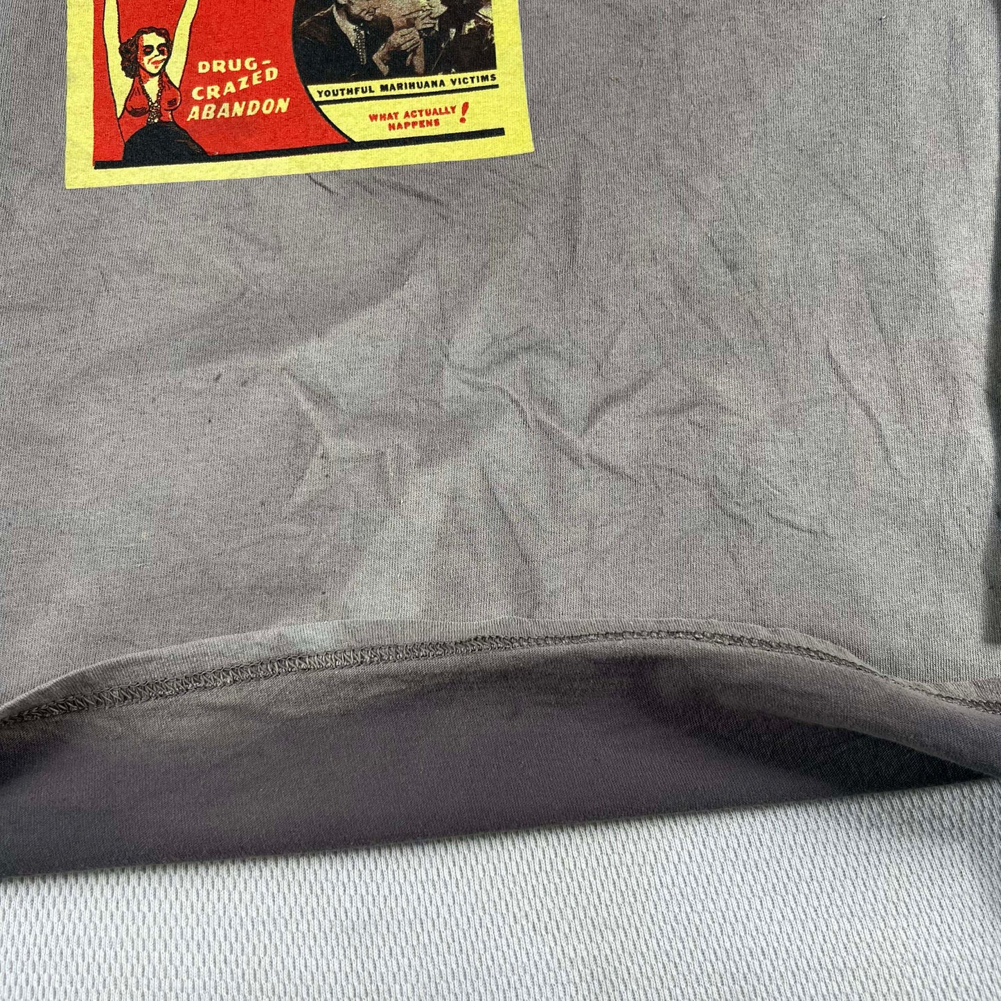 Sun Fucked 'Reefer Madness' Tee + 90s Waffle Knit Thermal- XL