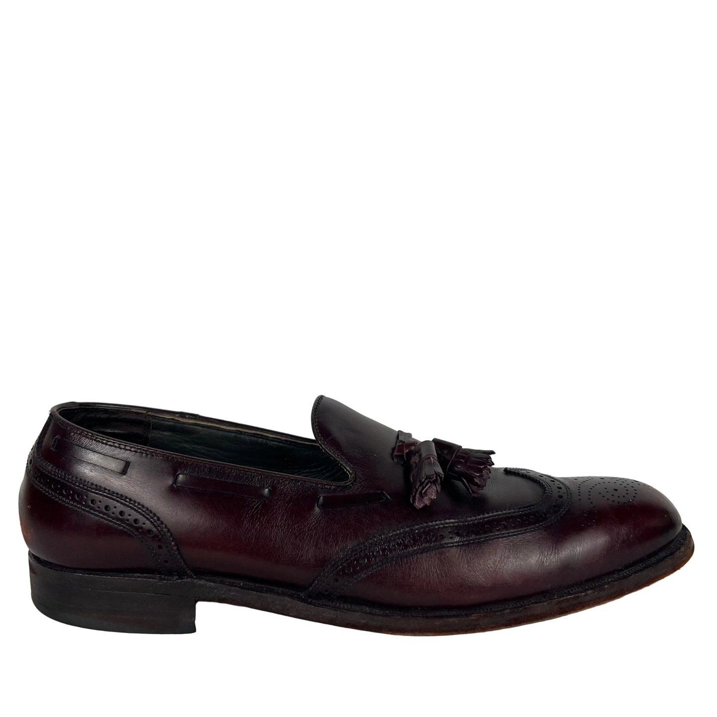 80s E.T. Wright Wingtip Leather Tassel Loafers- M's 11, W's 12.5