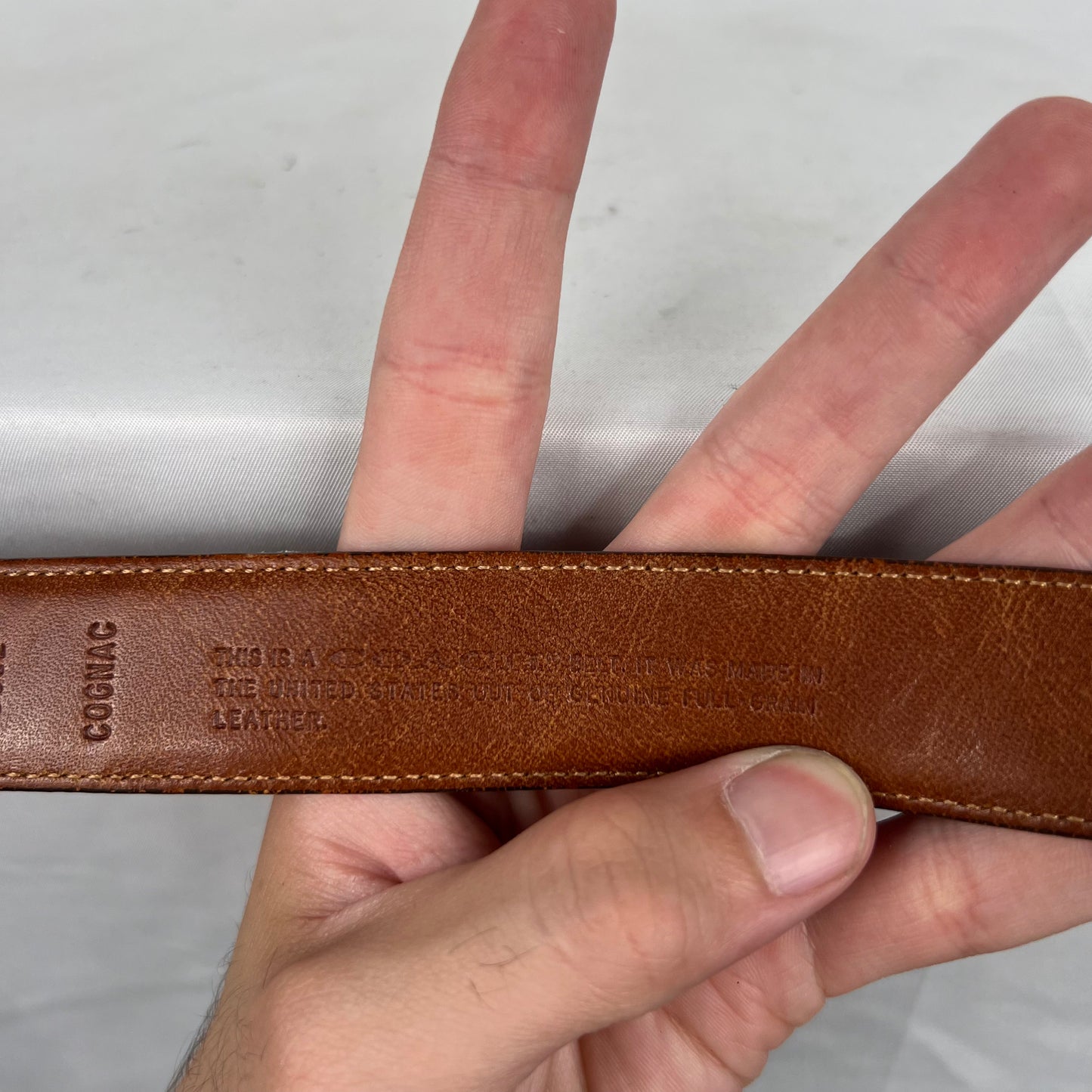 Coach Cognac Brown Leather Belt- 28"-32"