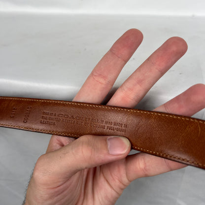Coach Cognac Brown Leather Belt- 28"-32"