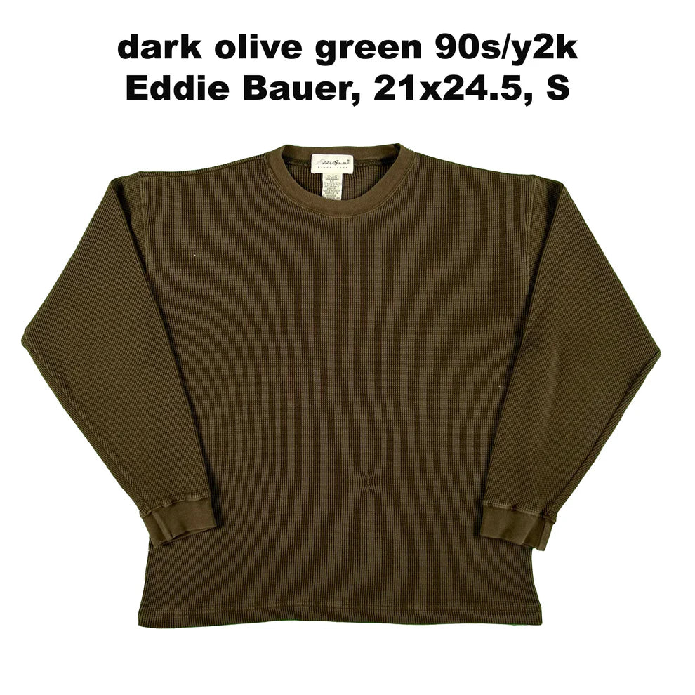 Vintage Eddie Bauer Waffle Knit Thermals- SELECT SHIRT