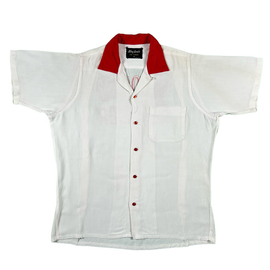 50s Loop Collar Bowling Shirt- L