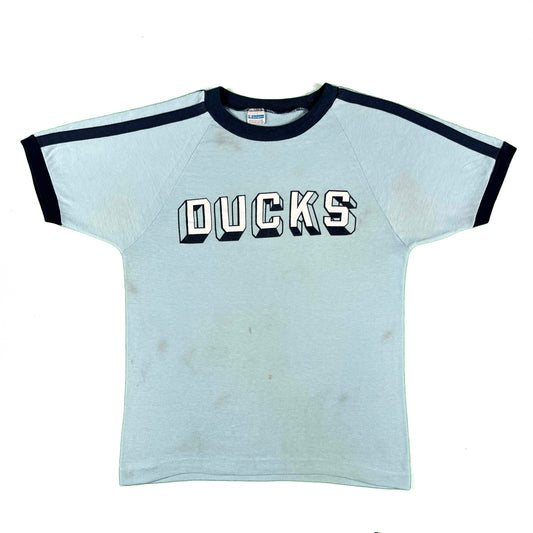 70s Champion Blue Bar Oregon Ducks Ringer Tee- M