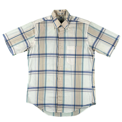 80s Christian Dior Plaid Button Down Shirt- M
