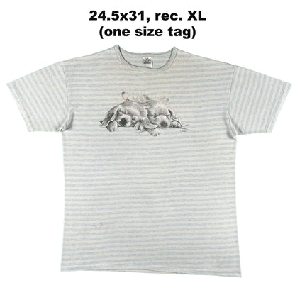 90s Striped Pink Teddy Bears, Angels, & Dogs Tees- SELECT SHIRT