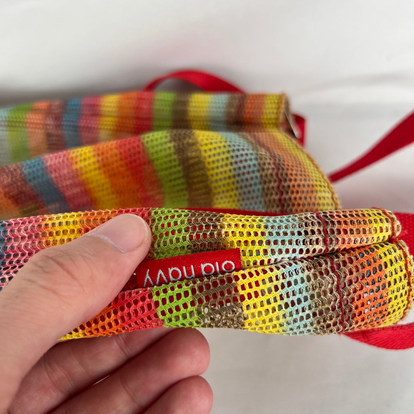00s Old Navy Striped Mesh Tote Bag