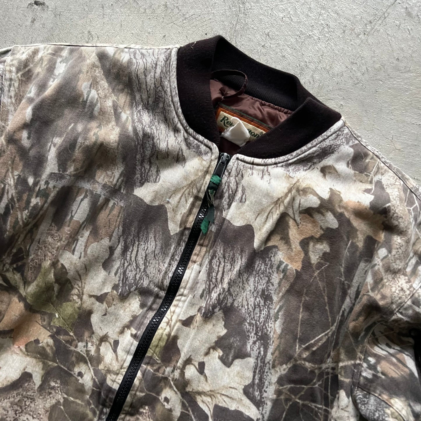 00s Boxy Camo Bomber Jacket- L