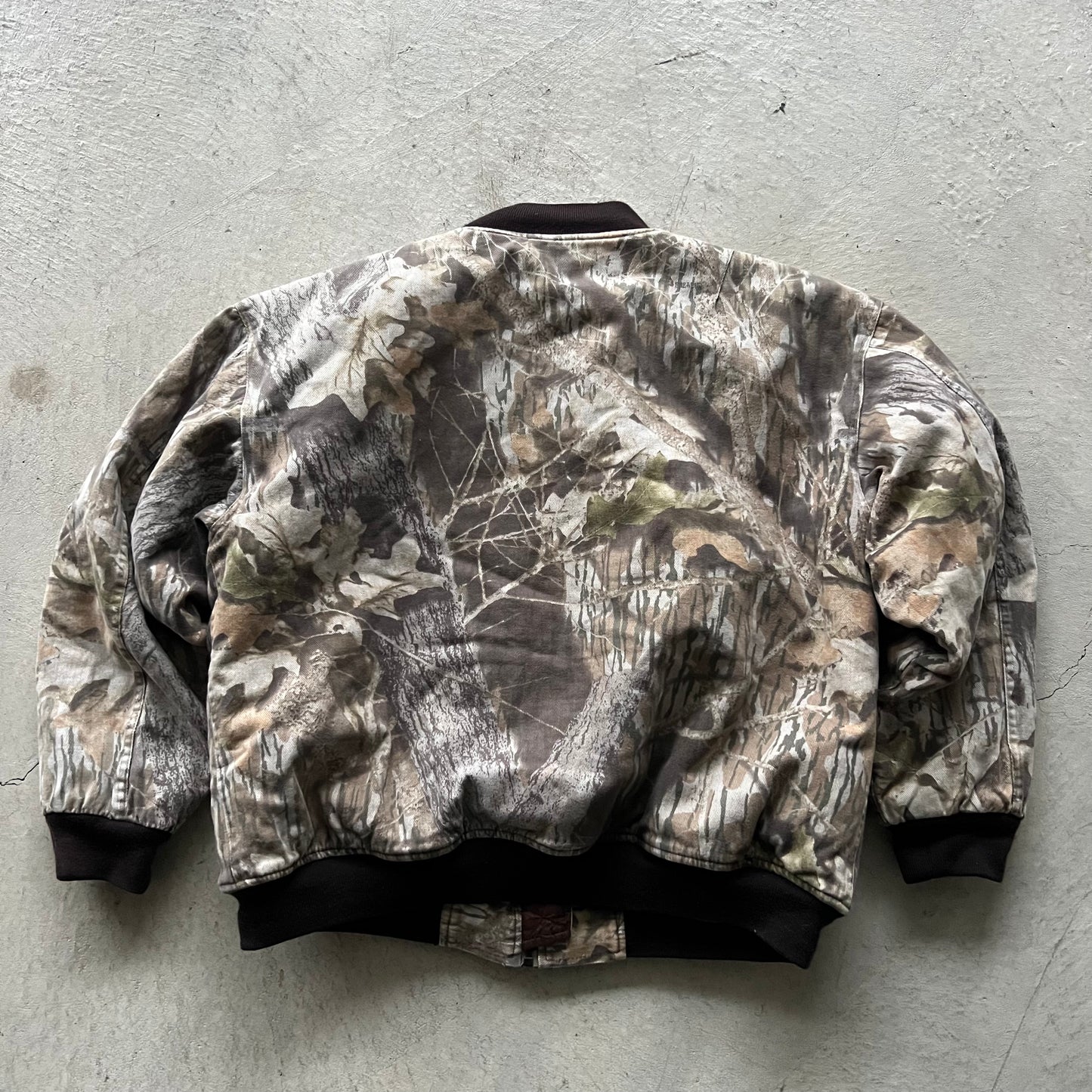 00s Boxy Camo Bomber Jacket- L