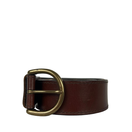 00s Eddie Bauer Brown Leather Belt- 32"-36"
