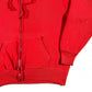 70s Faded Red Zip Up Hoodie- M