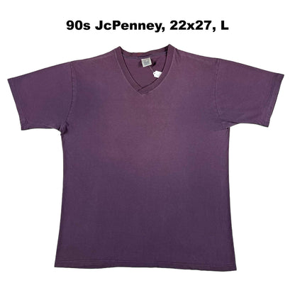 Vintage Blank White(& more!) V Neck Tees- SELECT TEE