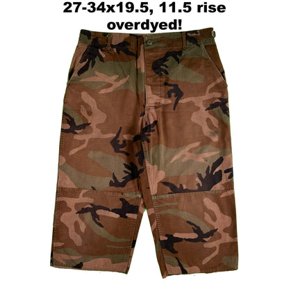 Vintage Chopped Camo Baggy Shorts- SELECT PAIR