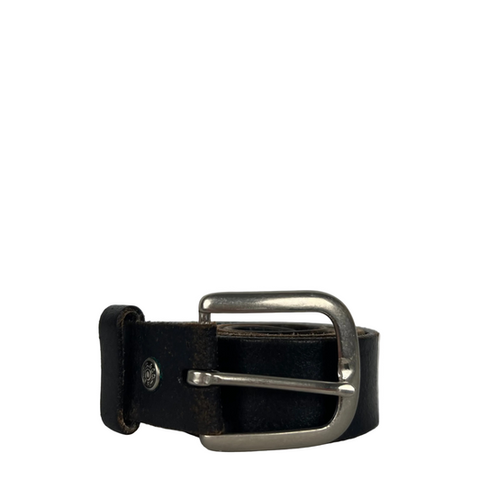 Nicely Worn Levi's Black Leather Belt- 32"-36"