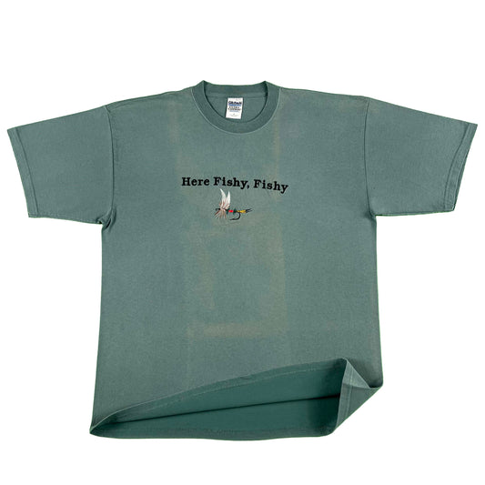 00s Sun Faded Here Fishy. Fishy Tee- XL
