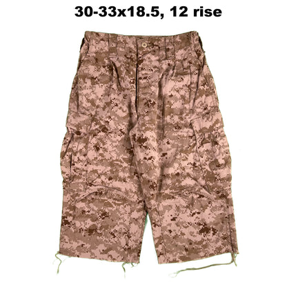 Vintage Chopped Camo Baggy Shorts- SELECT PAIR