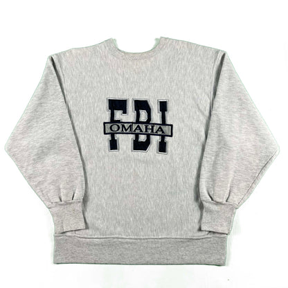 90s FBI Omaha Reverse Weave Style Sweatshirt- XL