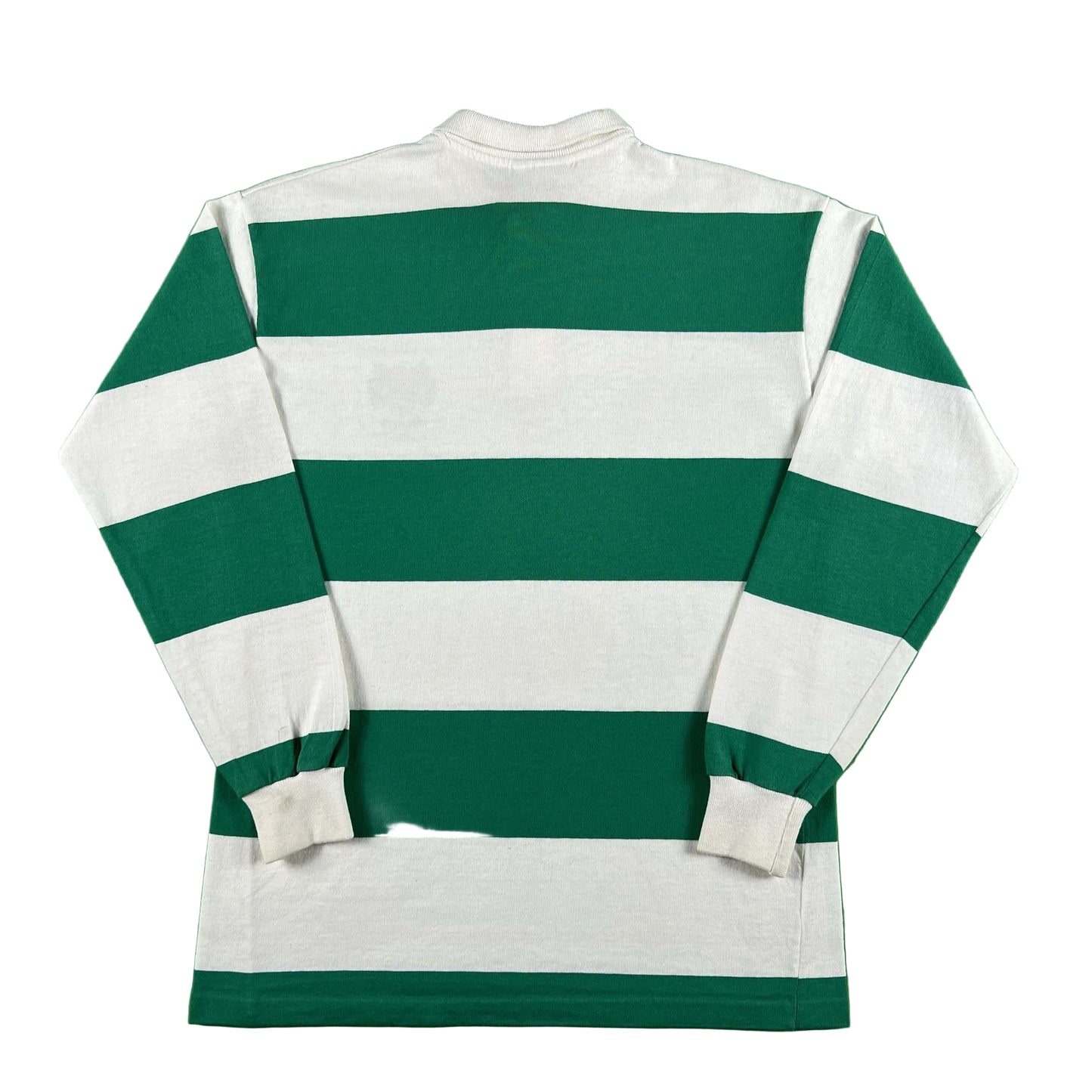 90s Striped White & Green McFarland Rugby Shirt- XL