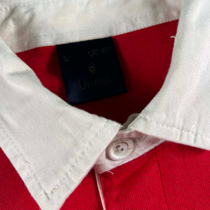 90s Red Rugby Shirt- L