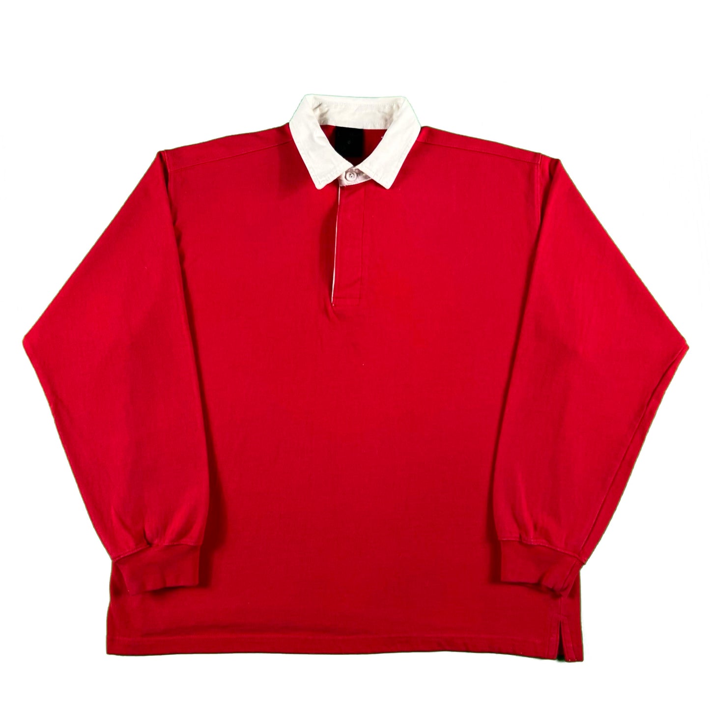 90s Red Rugby Shirt- L
