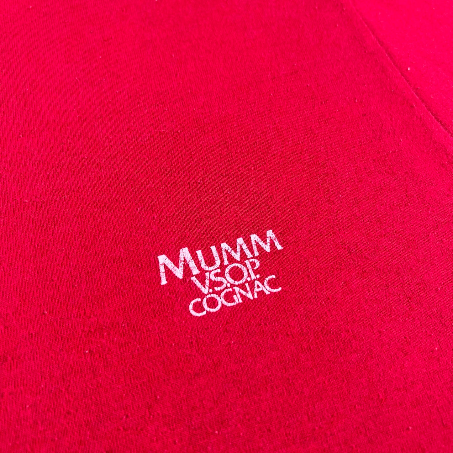 80s Mumm VSOP Cognac Reversible Gym Tee- L