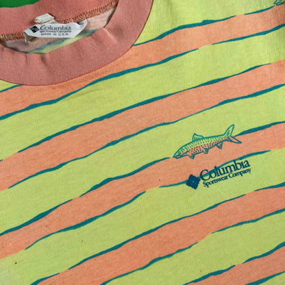 80s Columbia Striped Bonefish Tee- M