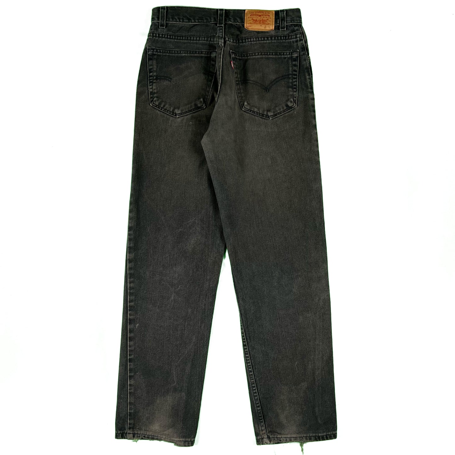 90s Levi's 550 Sun Faded Black Denim- 29x30