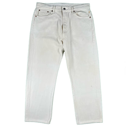 90s Levi's 501 White Denim- 35x28