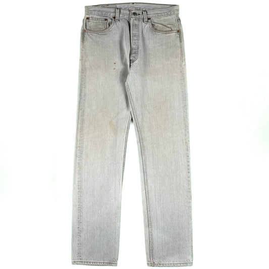 90s Levi's 501 Sun Faded Grey Denim- 32x33