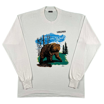 80s Virginia Bear Long Sleeve Tee- XL